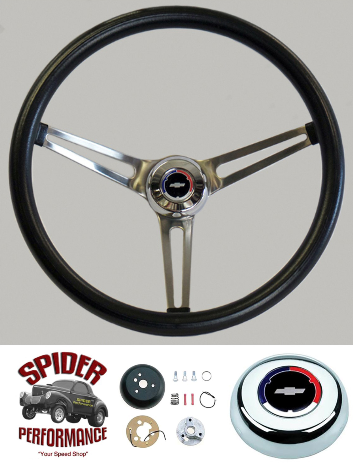 1968 Camaro steering wheel Red White Blue BOWTIE 15" MUSCLE CAR