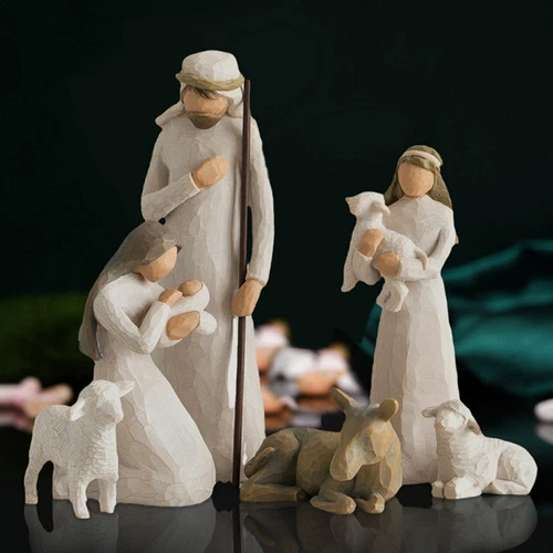 20teiliges Krippenset Born Scene Willow-Tree Figur Kunstharz-Bastelset - Bild 7 von 12