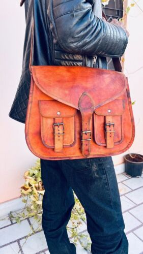 Women's Brown Vintage Leather Messenger Styalish Looking Leather Bag - Picture 1 of 4