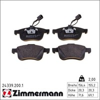 Zimmermann 24339.200.1 Bremsbelagsatz FüR Alfa Romeo 159 Spider Brera 939