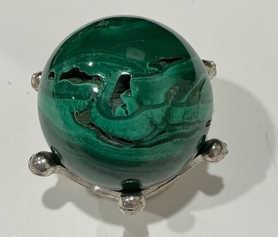 54g Beautiful  Smiley  Malachite Sphere #103 Crystal Orb Healing