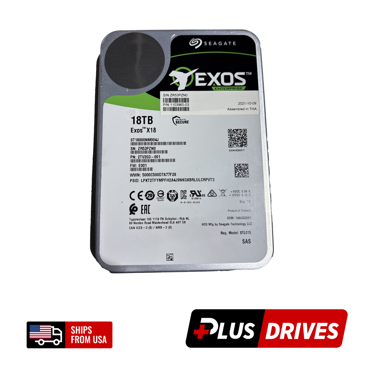 18TB SAS Seagate Exos X18 3.5