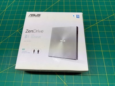 ASUS ZenDrive Silver 13mm External 8X DVD/ Burner Drive +/-RW with M-Disc Sup...
