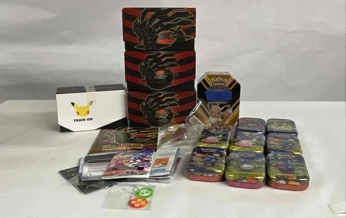 Pokémon Assorted Trading Cards Bulk Lot W/ Tins