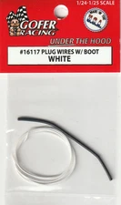 Gofer Racing 1/25 Plug Wires W/ Boot White 16117