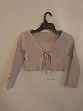 Zz Medium M SHEIN crop cardigan Top  tan