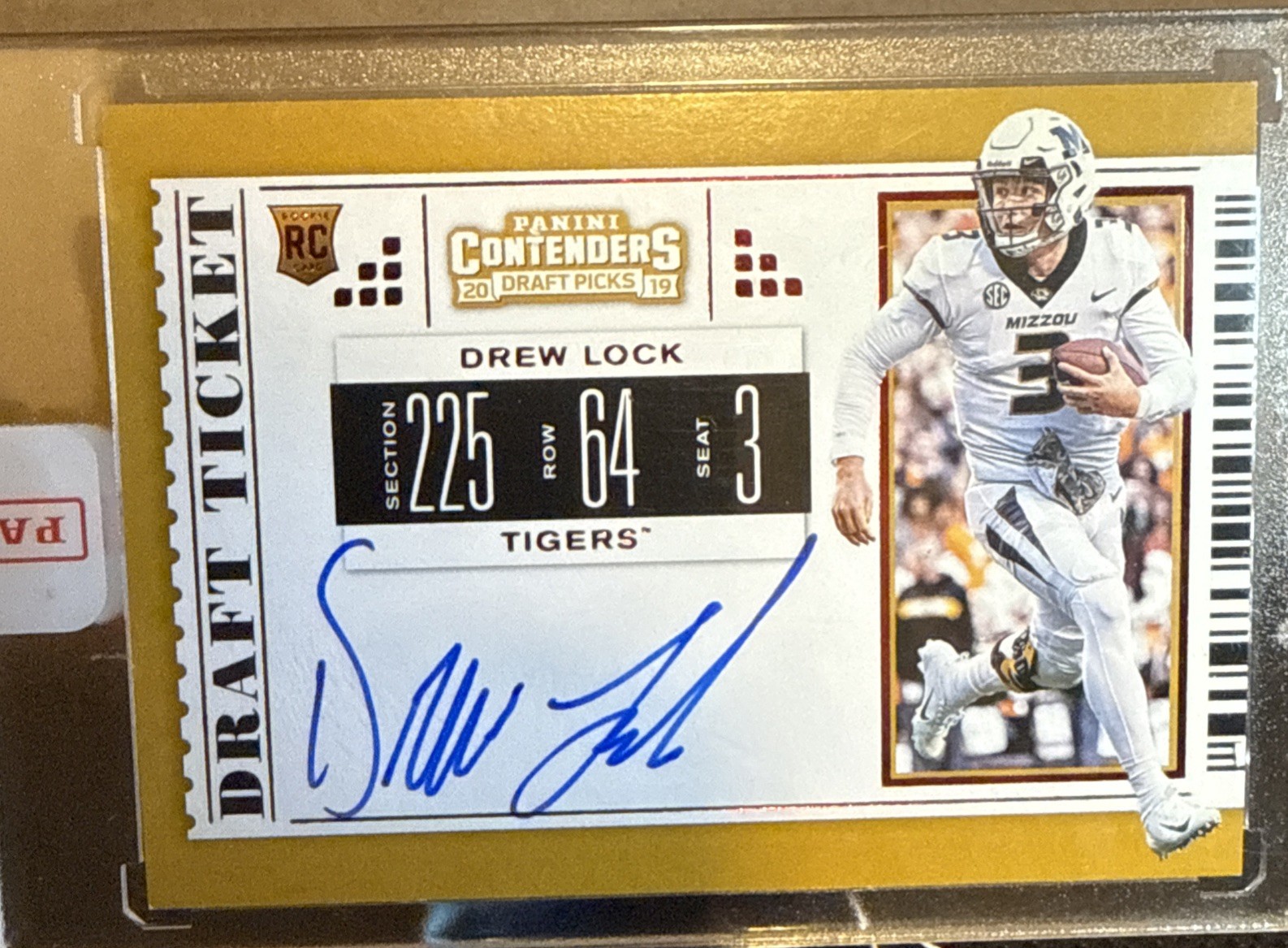 2021 CONTENDERS  DREW LOCK AUTOGRAPH "draft ticket " ROOKIE 