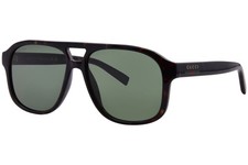 Gucci GG1856S 002 Sunglasses Men's Havana/Green Lenses Pilot 57mm