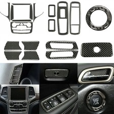 For 2011-2020 Jeep Grand Cherokee Interior Decoration Cover Trim Kit Carbon 19pc