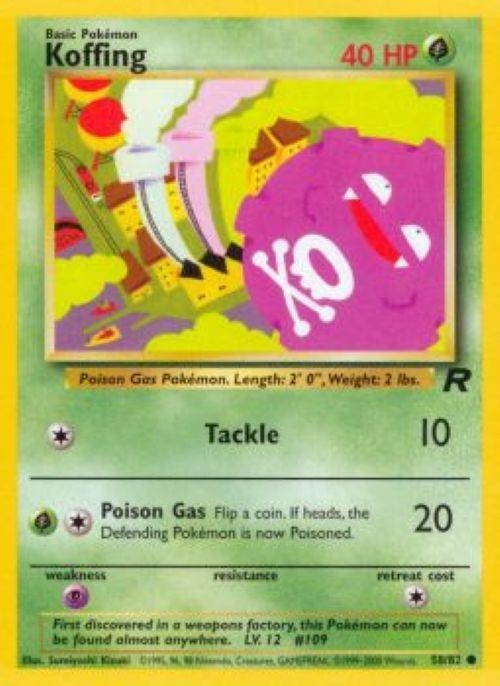 Koffing 58/82 Common Team Rocket Pokemon Heavily Played