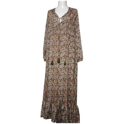 Laraethnics, Maxikleid, Größe: S/M, Grün/Mehrfarbig, Polyester, Paisley #GER
