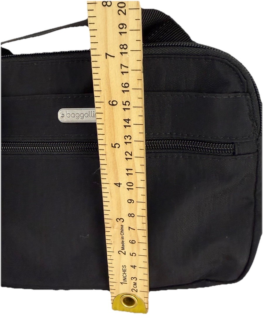 Baggallini Double Zip Black Medium Crossbody Bag … - image 7