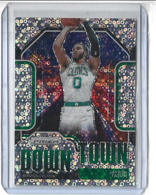 Jayson Tatum 2020-21 Panini Prizm Down Town Fast Break Silver Disco Prizm #6 NM