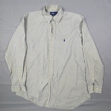 Ralph Lauren Yarmouth Dress Shirt Mens 16.5 Multicolor Plaid Cotton Pleated