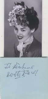 Dorothy Daniels vintage signed page