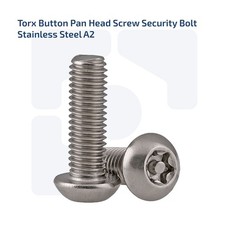 M4 TORX BUTTON HEAD SECURITY BOLTS ANTI VANDAL SCREWS A2 STAINLESS STEEL