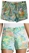 Lilly Pulitzer Callahan Shorts Multi Sea Salt & Sun Beach Preppy Tropical 10 5"