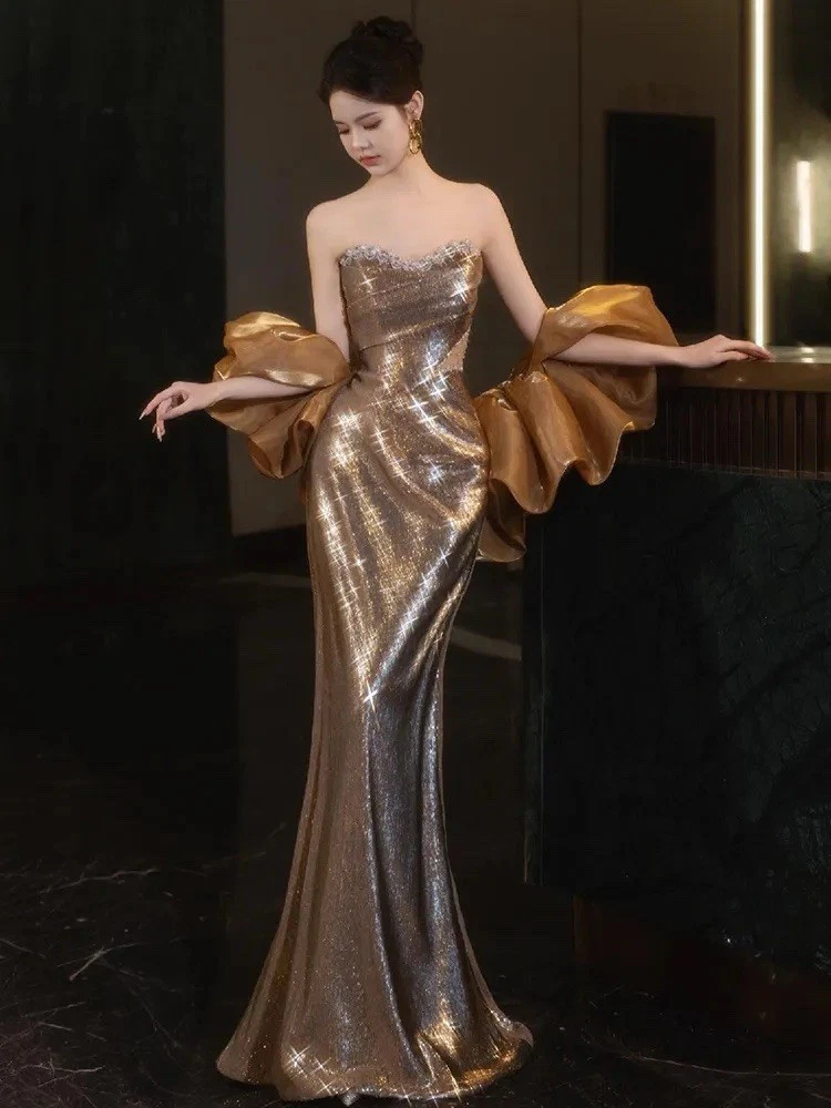 green emerald velvet dress Charming gold prom dress Sheath Prom Dress Evening Dress fg5202 –  formalgowns