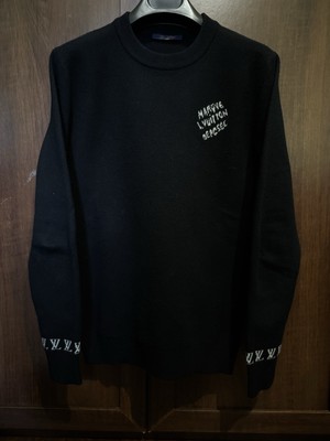Louis Vuitton Slim Pullover Black Marque Deposée SS24 Very Good Cond W Box