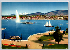 Postcard Switzerland Geneve La Rade et le Mont-Blanc