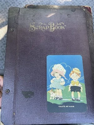 Vintage 1930s Scrapbook Unused Tie Bound