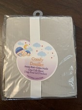 Baby Crib Sheet Comfy Douillet Grey Jersey Knit Crib Sheet Brand New In Package