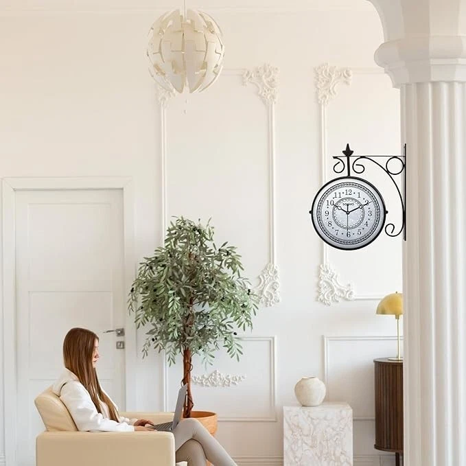 Victoria станции часы двусторонняя железная дорога настенные часы домашнего декора часы - Изображение 3 из 4