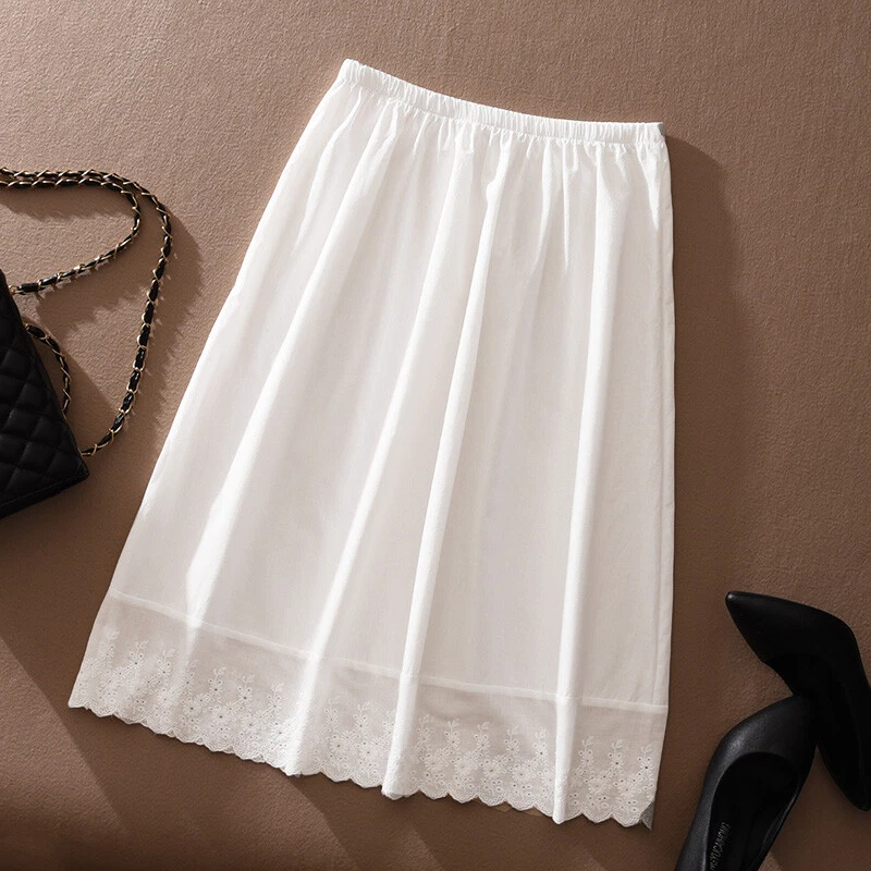 Jupe Midi Femme Brodée Dentelle - Style Trapèze Rétro, Floral, Longueur Mi-mollet, Neuf Avec étiquettes