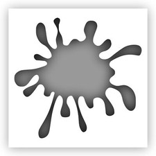 Ink Paint Spot Splatter Spatter 2 Stencil - Choose a Size - Laser-Cut Reusable