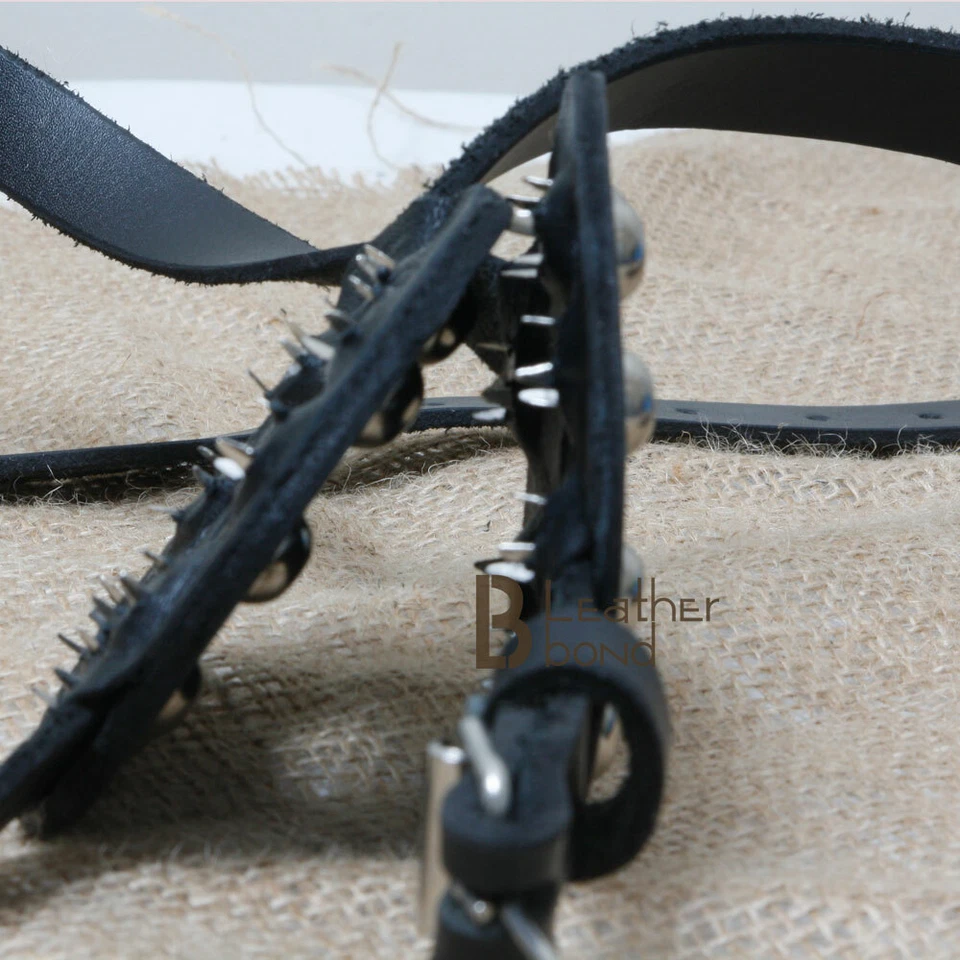 Sutiã dominó couro bovino real com pontas ajuste ajustável para todos - Imagem 3 de 3