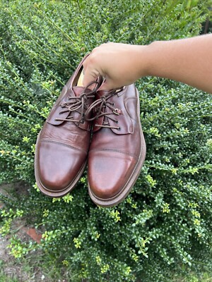 Cable & Co Brown Leather Cap Toe Oxfords Dress Shoes Made In Italy Mens 9.5 Cable & Co Brown Leather Cap Toe Oxford Dress Shoes Men Size  main image 2