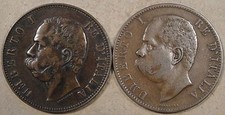 Italy 10 Centimes 1893-R+94-R Low-Mid Grade Coins
