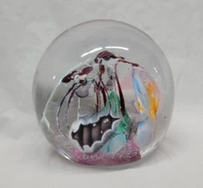 signed 1993 art glass paperweight /  eckerd glass paperweight Spider # 5119