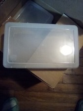 Small Storage Pencil Box - Plastic - Clear - Set of 10 - New - Iris USA Inc