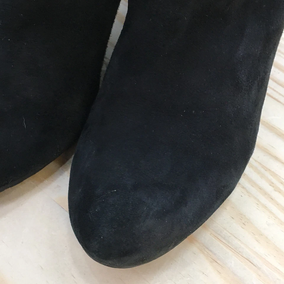 Botas Nine West para mujer 10 M Domaey altas hasta la rodilla negras gamuza tacones tirar Foto 4 de 4