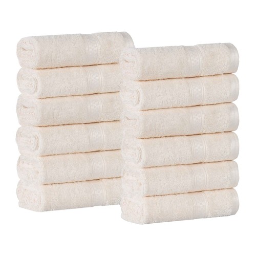 Rayon From Bamboo Blend Cotton 12 Piece Washcloth Face Towel Set - Picture 4 of 83