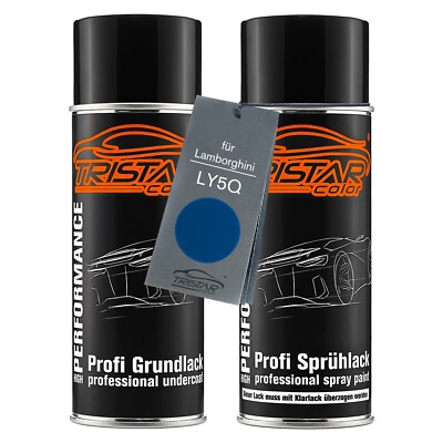 Autolack Spraydosen Set für Lamborghini LY5Q Blu Caelum Metallic Grund Basislack