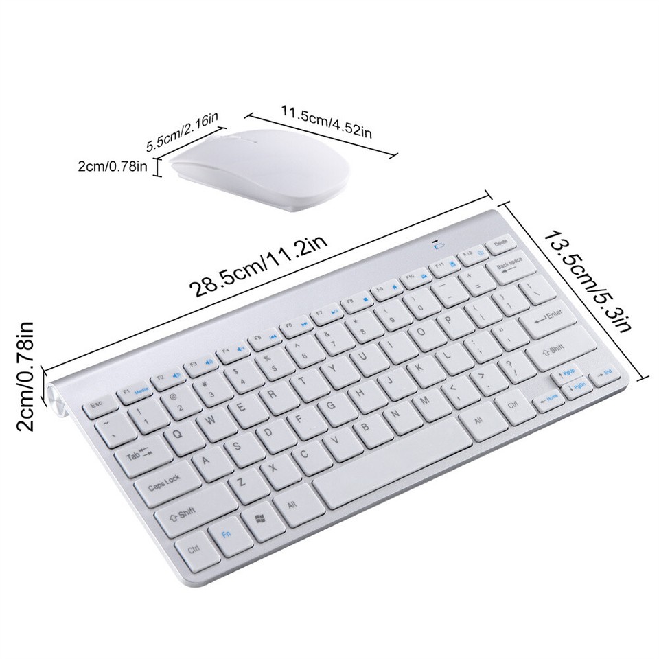 Wireless Keyboard And Mouse Combo Set 2.4G For PC Laptop Computer Full ...