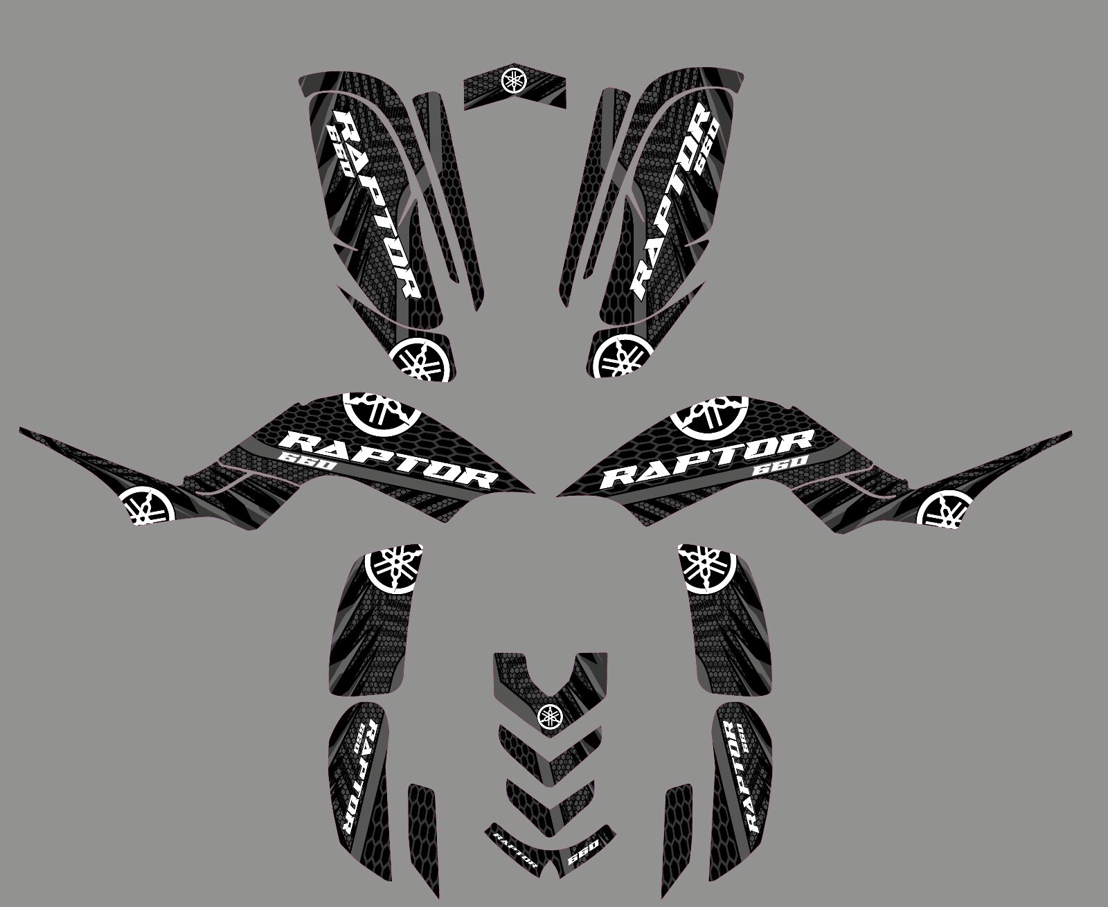 Fits Yamaha Raptor 660 graphic decal kit stickers raptor660 peganitas ...