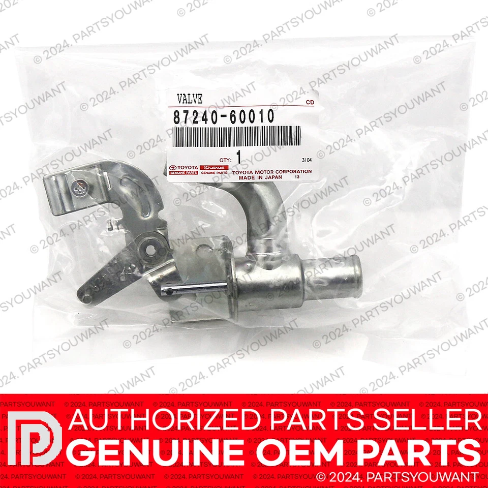 Válvula de control de agua calentador OEM 87240-60010 ORIGINAL Toyota 73-84 Land Cruiser Foto 2 de 4