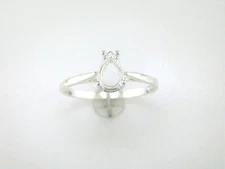 (7x5 - 10x7 mm)Pear Shape Split Shank Ring Setting Sterling Silver