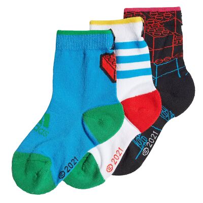 adidas X LEGO  3er Set Socken Unisex Baby Kinder Kleinkinder Strümpfe Bunt