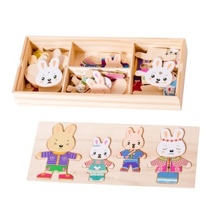 wooden dress up puzzle