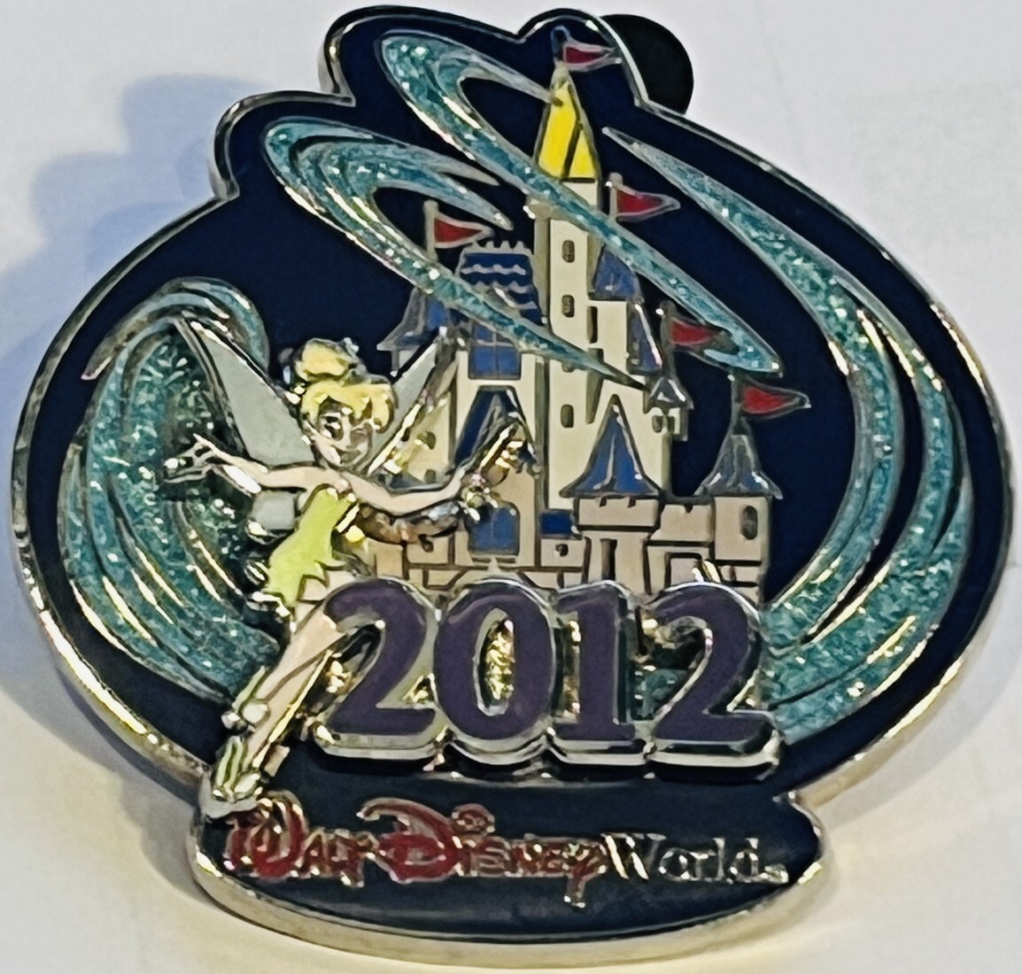 WDW Walt Disney World PIN-ON-PIN 2012 Cinderella's Castle Tinker Bell PP #88083