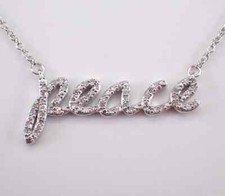 Ciondolo Moissanite Taglio Tondo 0,40Ct Qualsiasi Lettera Iniziale Placcato Oro Bianco 14K 18"