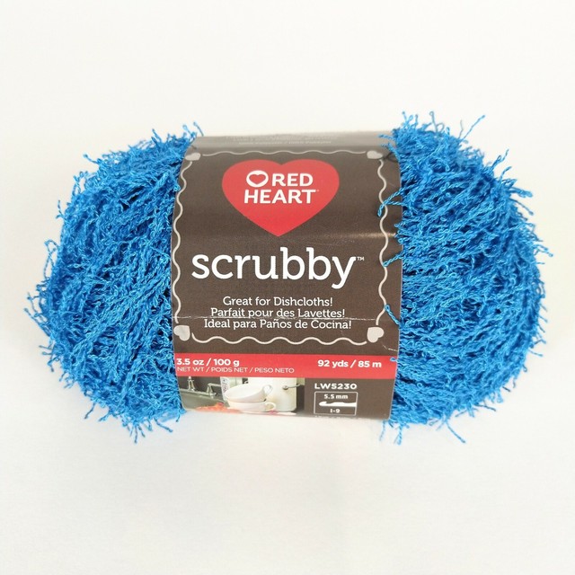 Red Heart Scrubby Yarn Ocean Blue Great For Dishcloths 3 5oz LW5230 