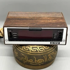 Spartus Comet III Model 1121 Digital Alarm Clock MCM Works Wood Grain vintage