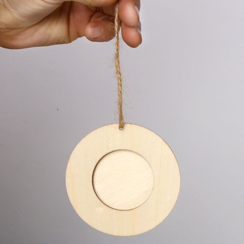 10pcs/set Wooden Round Photo Frame Hanging DIY Handmade With Ropes eBay