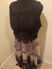 Black, White, Gray Dress Slip/Dress Party women  PLUS 24 SZ (27w x 50L) 