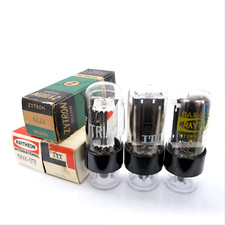 Three 6AX4GT GTB Tubes TRIAD RAYTHEON ITT NOS NIB Balance Strong TV-7 ResultS